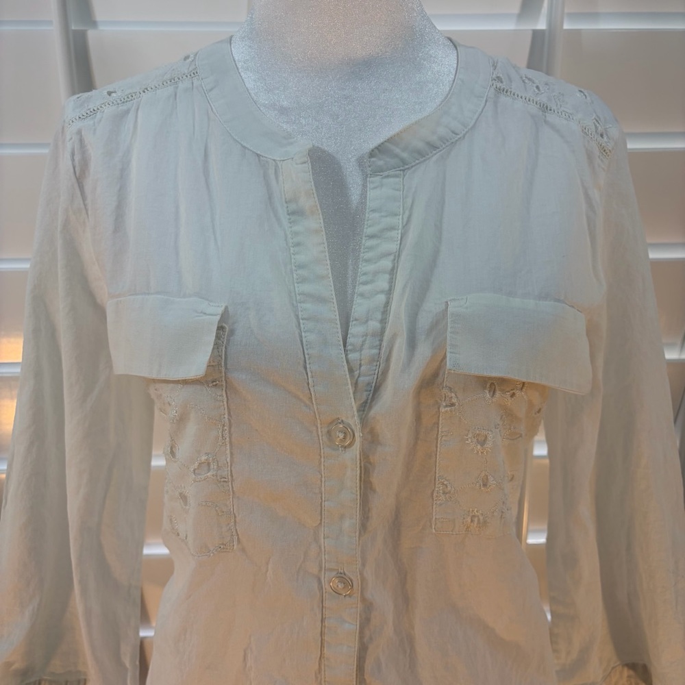 Chico's White Button-Down Shirt - Picture 4 of 8